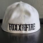 Beyond The Fire Flex Fit Hat-White with Green/Black Logo