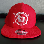 Beyond The Fire Snapback Hat-Red with White logo