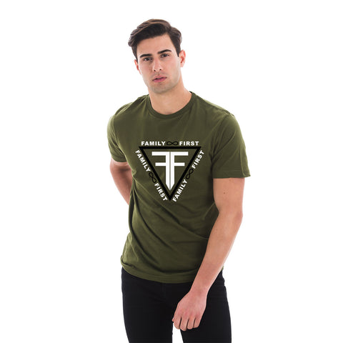 Family First Short Sleeve-Army Green