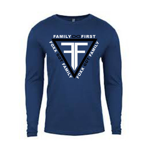 Family First Long Sleeve-Cool Blue