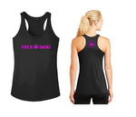 Foxx Smoke Racerback Tank Hot Pink