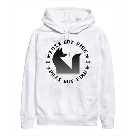 Foxx Got Fire Hoodie-White