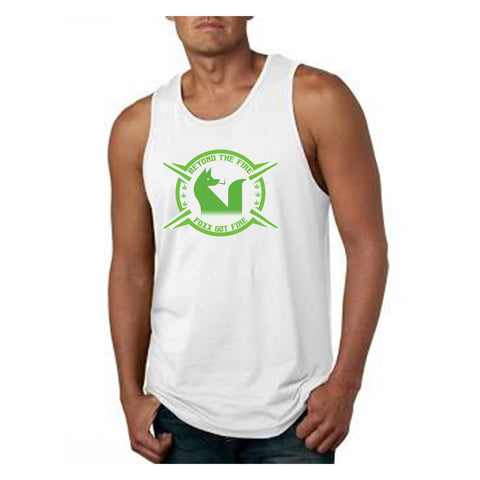 Beyond the Fire Tank Top-White/Green